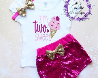 I'm Two Sweet Second Birthday Shorts Outfit, Ice Cream Birthday Outfit, Cupcake Birthday, Cupcake Shirt, Donut 2nd Birthday, Doughnut Shirt