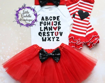 Alphabet I Love You Baby Tutu Outfit, Baby Girl Outfit, Red Tutu, Baby Shower, First Valentine's, Baby, Photo Shoot Outfit, New Baby Gift