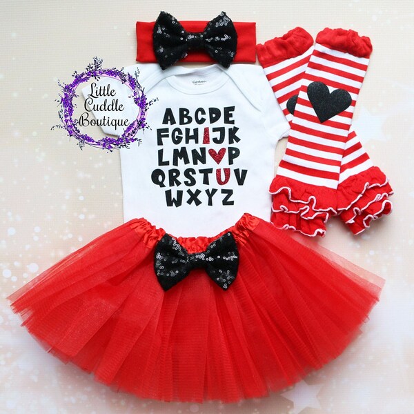 Alphabet I Love You Baby Tutu Outfit, Baby Girl Outfit, Red Tutu, Baby Shower, First Valentine's, Baby, Photo Shoot Outfit, New Baby Gift