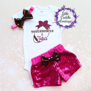 Touchdowns And Tutus Baby Shorts Outfit, Baby Girl Outfit, Baby Tutu, Football Shirt, Football Bodysuit, Girl Football Outfit, Photo Shoot