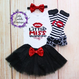 Little Miss Glampire Baby Tutu Outfit, Halloween Baby Outfit, Erstes Halloween Shirt, Halloween Outfit, Halloween, 1. Halloween, Vampir