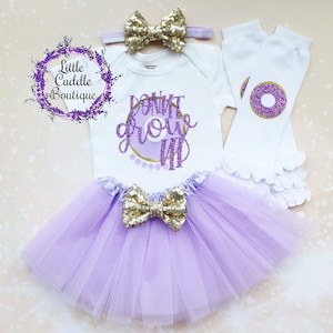 Donut Grow Up Birthday Tutu Outfit, Donut 1st Birthday Outfit, Doughnut Birthday Shirt, Sweet One Birthday Party, Sweet One Bodysuit, Sweet