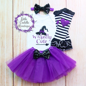 Wickedly Cute Halloween Baby Outfit, First Halloween Outfit, Sparkle Tutu, Halloween Baby Gift, Halloween Girl Outfit, Baby, Cute Halloween