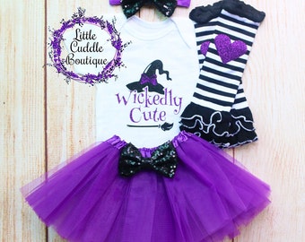 Wickedly Cute Halloween Baby Outfit, First Halloween Outfit, Sparkle Tutu, Halloween Baby Gift, Halloween Girl Outfit, Baby, Cute Halloween
