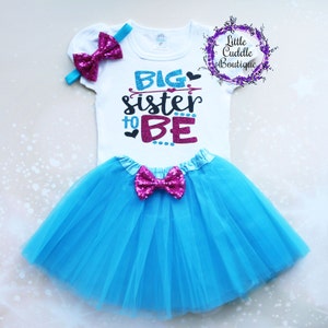 Big Sister To Be Tutu Outfit, Sibling Outfit, Big Sister Shirt, Sister Outfit, Big Sister Gift, Sibling Shirt, Pregnancy Announcement Shirt