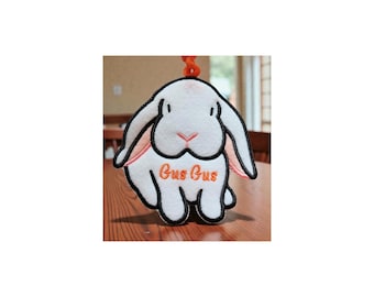 Personalized Bunny/Rabbit Pet Cage/Carrier ID Name Tags
