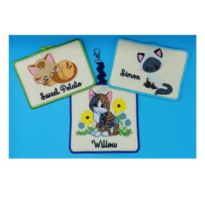 Personalized Cat Kitty Pet Cage/Carrier ID Name Tags