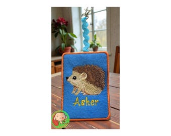 Personalized Hedgehog Pet Cage/Carrier ID Name Tags