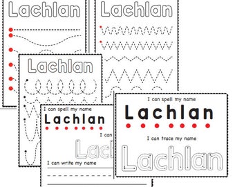 custom preschool name recognition and writing practice etsy