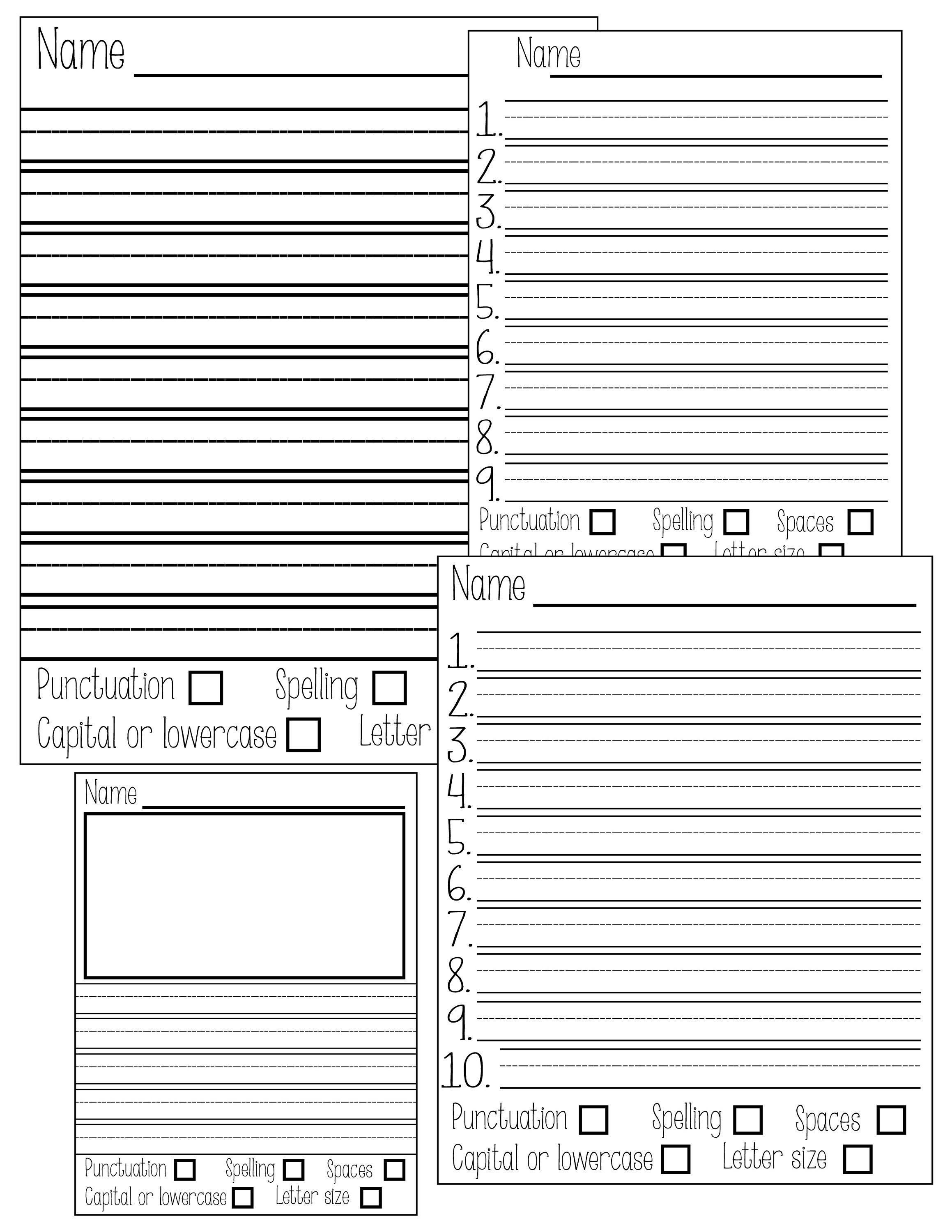 2nd Grade Handwriting Paper Printable