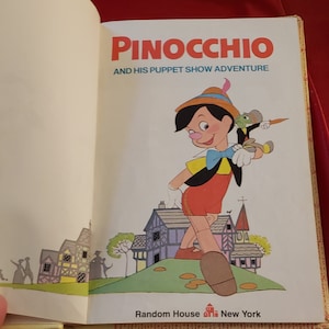 Pinocchio and His Puppet Show Adventure Vintage Book