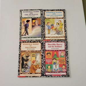 Set Of 4 Horrible Harry Vintage Scholastic Books