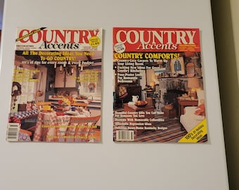 Vintage Set Of 2 Country Accents Magazines
