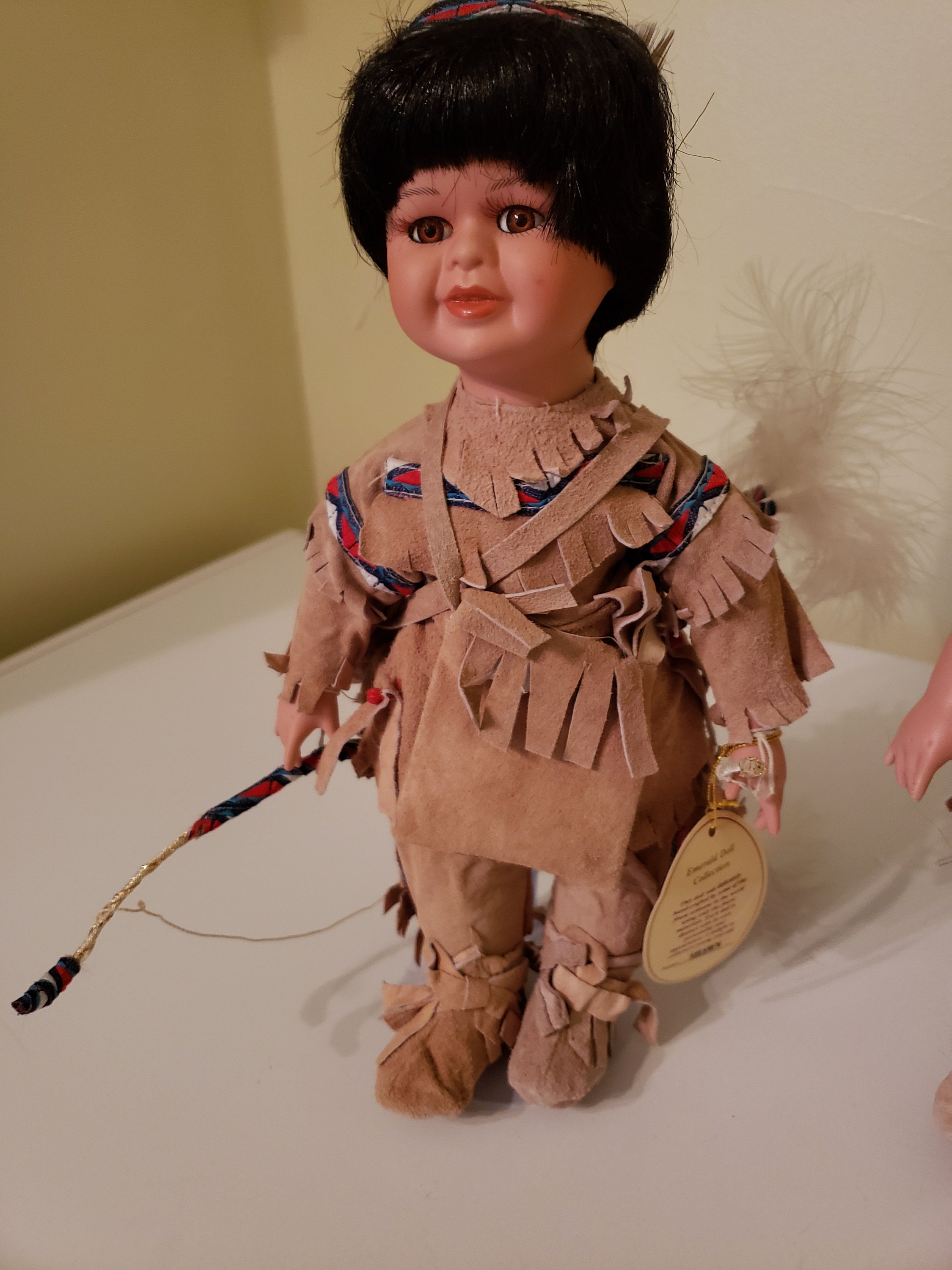 Emerald Doll Collection Set of 2 Native American Porcelain Dolls Etsy