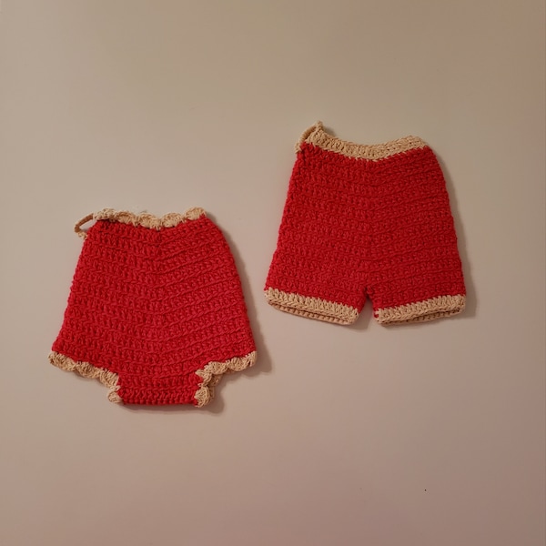 Vintage Set Of His And Hers Bloomers Potholders