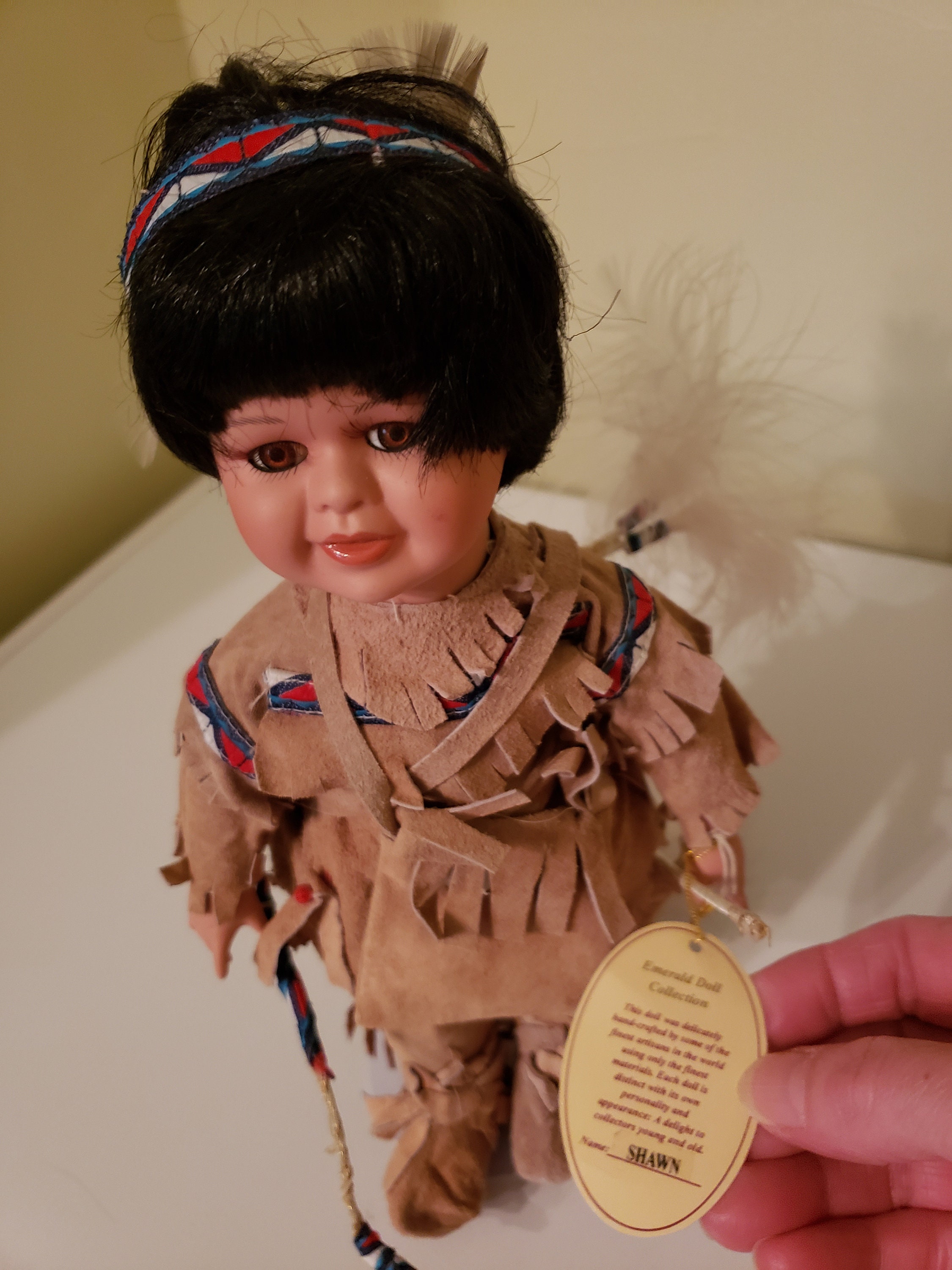 Emerald Doll Collection Set of 2 Native American Porcelain Dolls Etsy