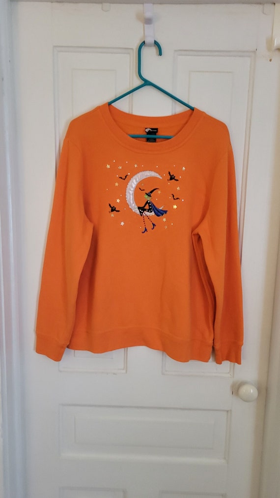 Vintage Orange Halloween Pullover Sweatshirt