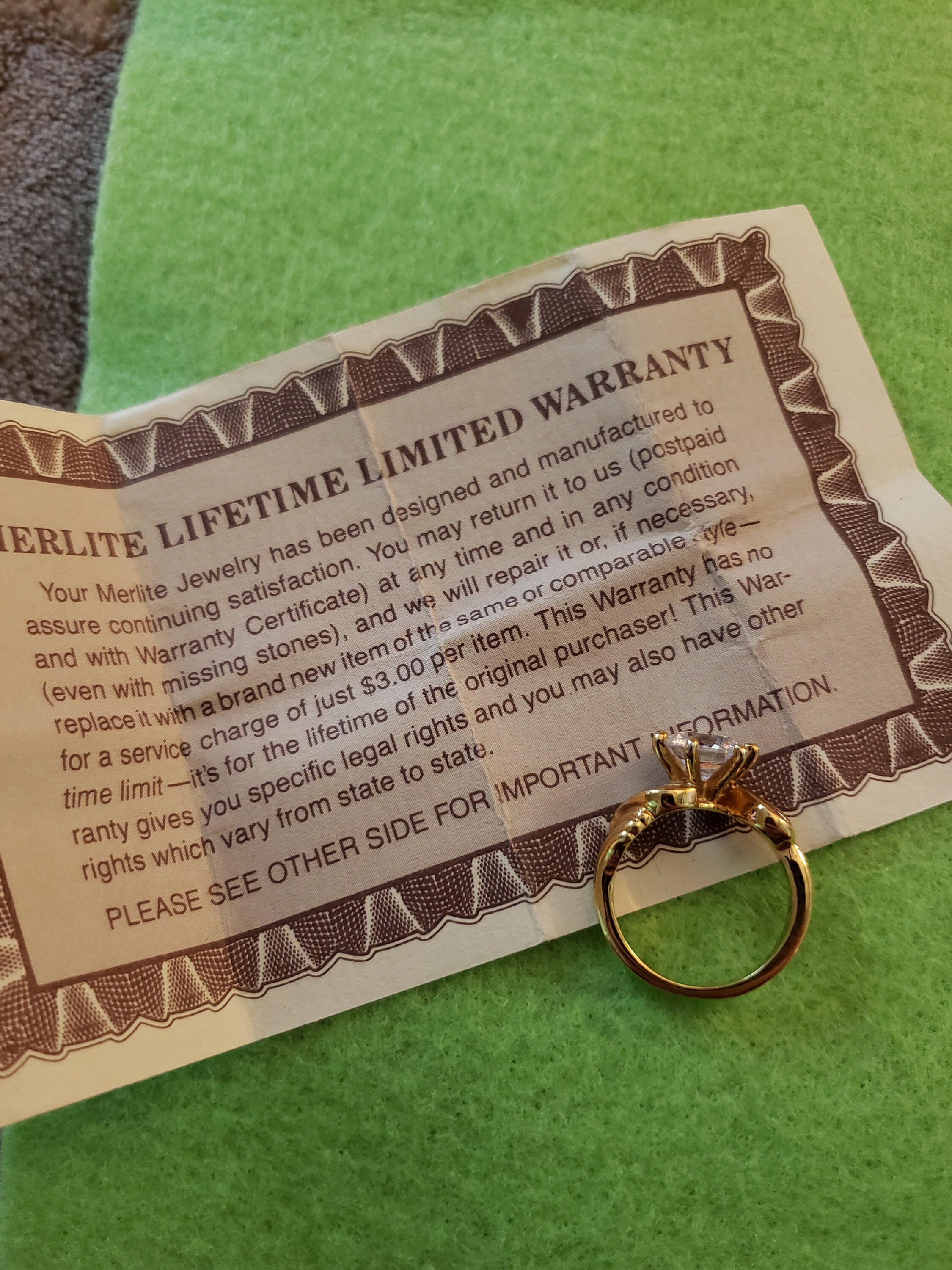 Vintage Merlite Engagement Ring Etsy