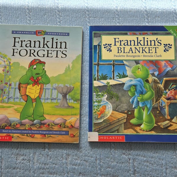 Vintage Set Of 2 Franklin The Turtle Story Books