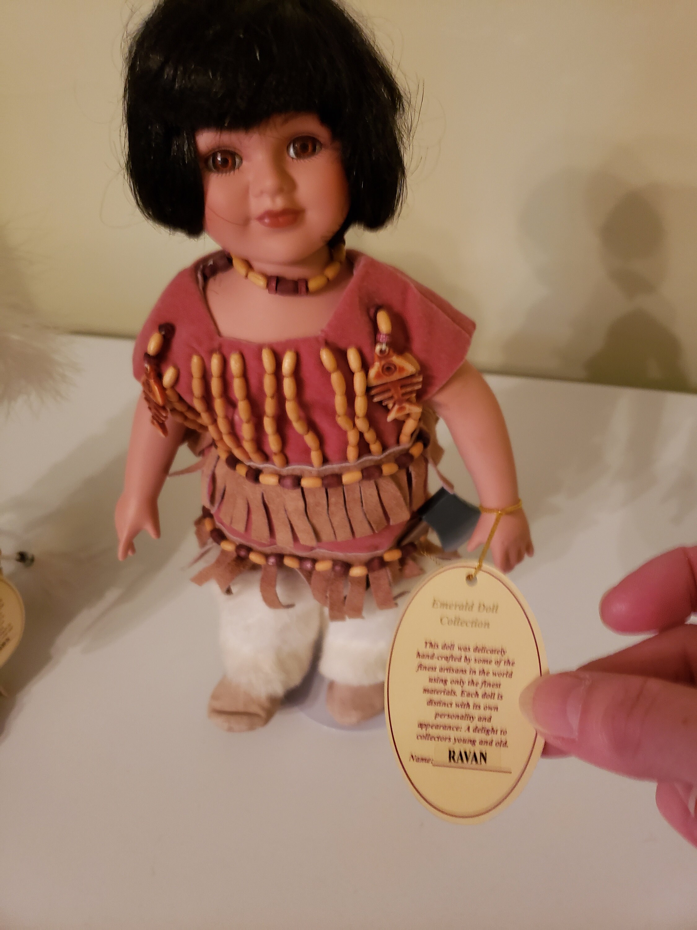 Emerald Doll Collection Set of 2 Native American Porcelain Dolls Etsy