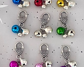 Jingle Bell Pet Collar Clip On Charm: For Your Doc Marten Boot, Bag, Journal, Progress Keeper/Stitch Marker.