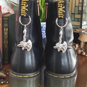 Viking Dragon Axe Boot Charms: Unique Clip On Boot Jewellery. Key Ring Or Bag Decoration.