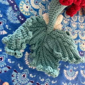 Handmade Crochet Princess Ariel Doll, Red Hair Little Mermaid Amigurumi Toy, Cotton Yarn imagem 9