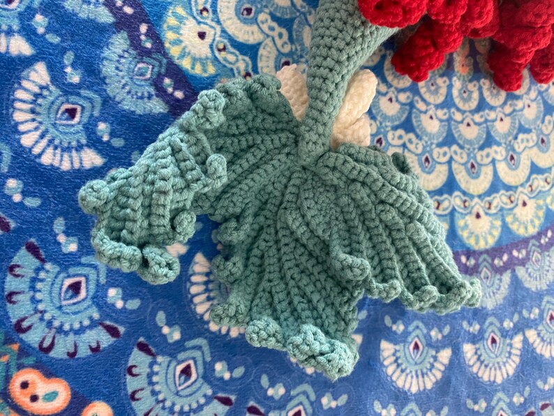Handmade Crochet Princess Ariel Doll, Red Hair Little Mermaid Amigurumi Toy, Cotton Yarn imagem 9