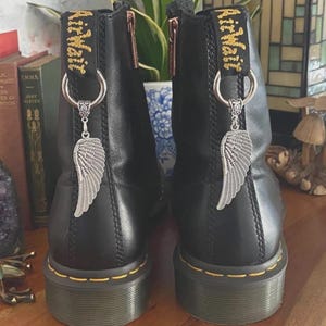 Angel Wings Boot Charms: Unique Clip On Boot Jewellery. Key Ring Or Bag Decoration.