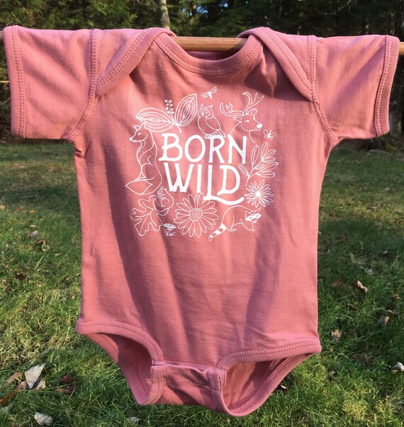 mauve baby onesie