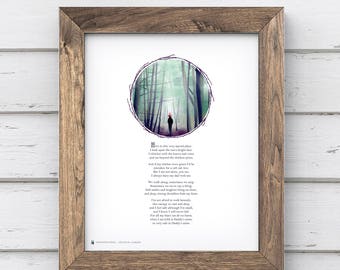 Daddy's Arms Art Print and Poem – Green / Nursery Art / Father's Day Gift / Original Poetry
