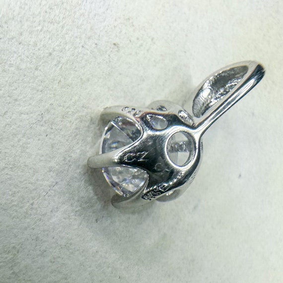 Vintage 18 inch Sterling Silver Cubic Zirconia Pe… - image 7
