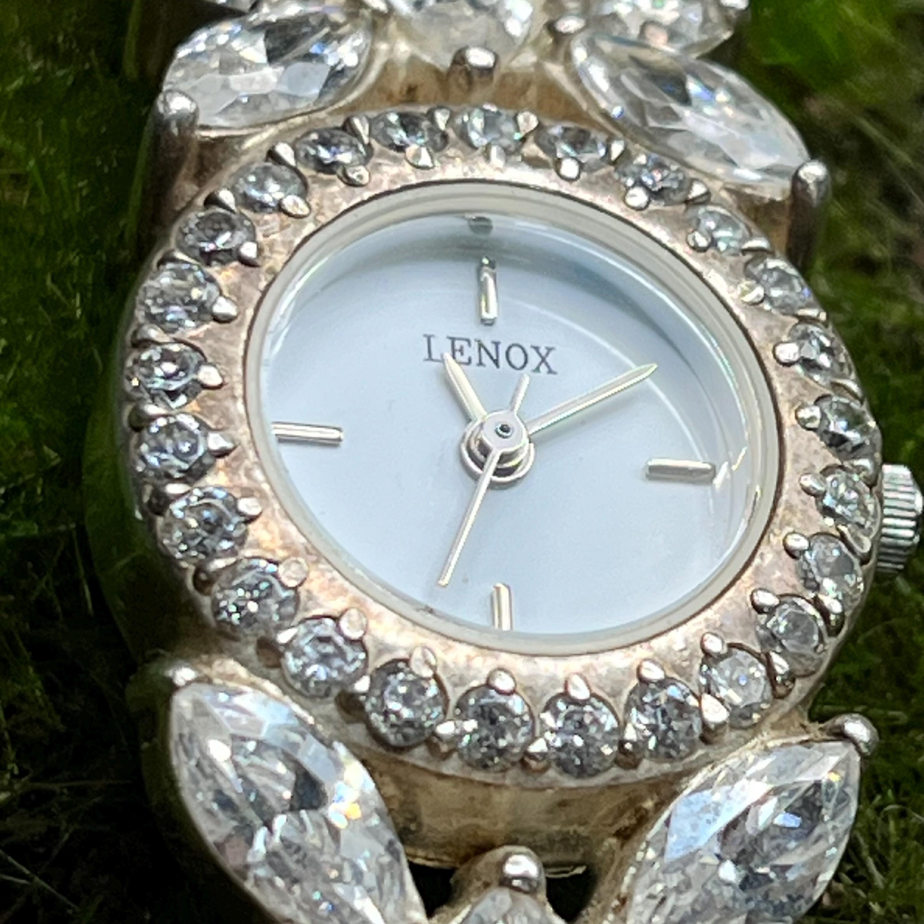 Lenox 925 Sterling Silver Stainless Steel CZ Butterfly‎ Watch Mesh Band Stunning Watch, Sterling Silver With CZ, Lenox Butterfly - Etsy main image 4