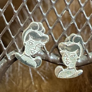 Vintage Sterling Silver Disney&#39;s Cinderella Stud Earrings