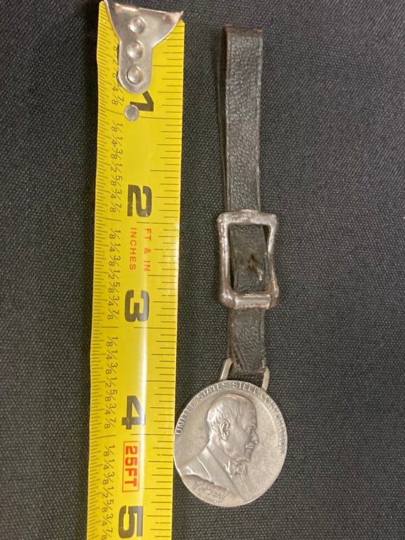 Vintage Watch Fob, US Steel 35 Year Service, Ster… - image 2