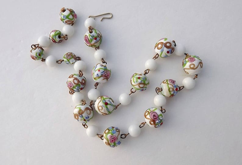 Italian WEDDING CAKE BEADS Necklace Set Demi Parure Etsy