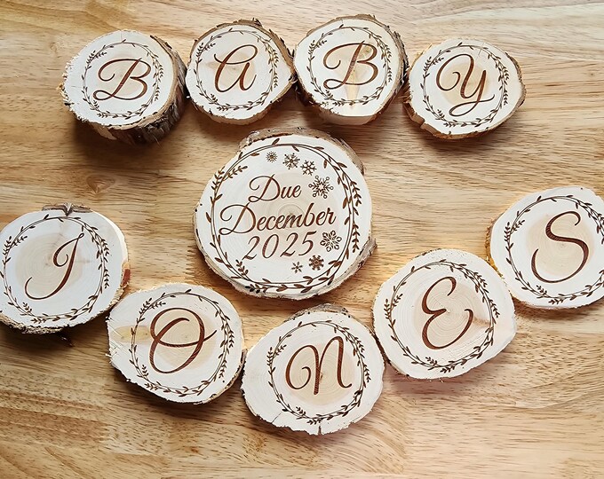 Personalized Baby Announcement-Wood-Custom- For creating Baby announcement photograph