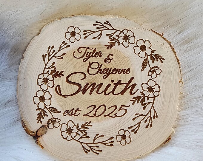 Personalized Wood Coaster for Wedding Gift-Wedding Favors-Custom Present