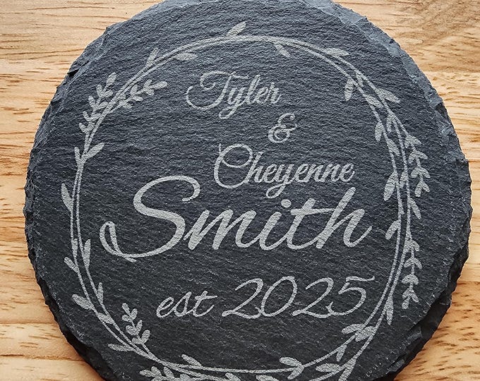 Personalized Wedding Gift-Slate Coasters-Custom Wedding Favor