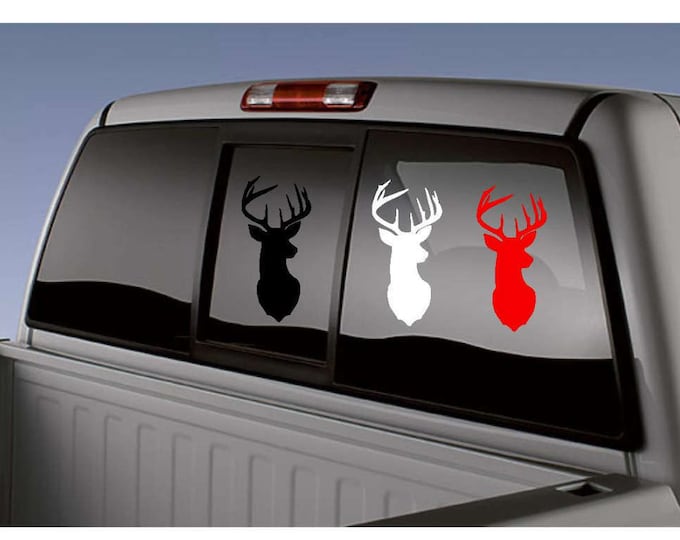Deer Head Silhouette Outdoor Vinyl Decal