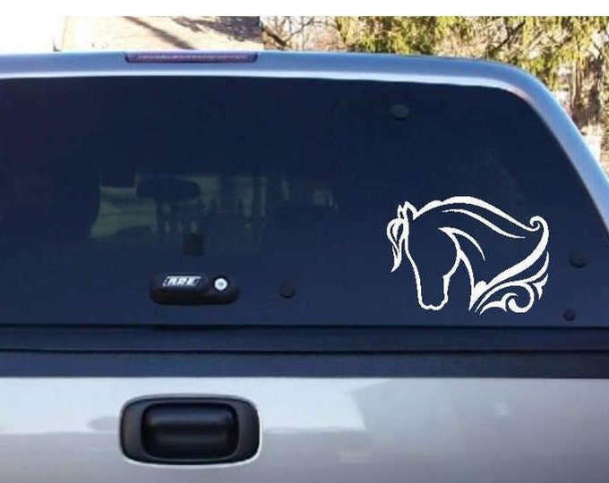 Horse Head Swirling Vinyl Sticker