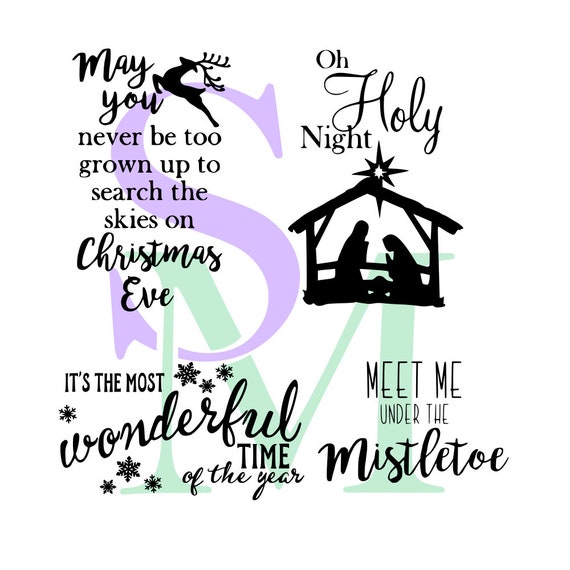 Download Four Christmas Svg Files For Use In Cricut Design Space Etsy