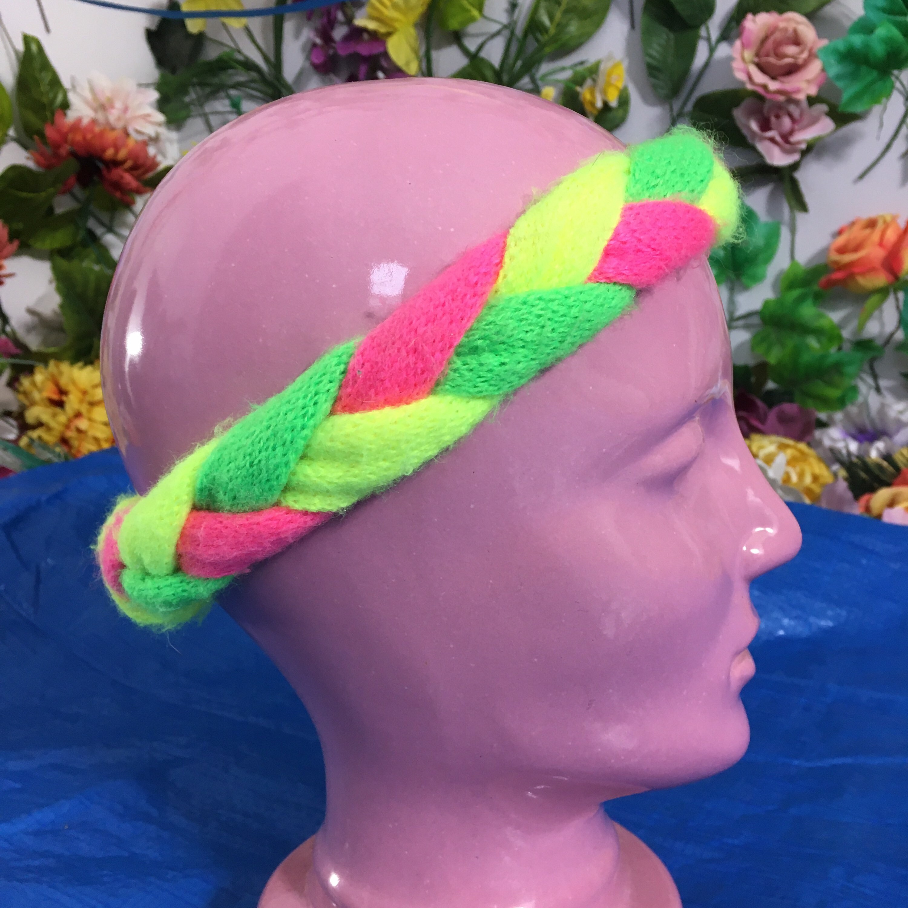 80s neon headband gym sports vintage retro head band sport Etsy