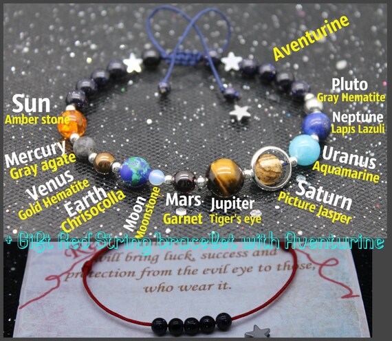 Solar System Bracelet Planets Bracelet Guardians Of The Galaxy Space Jewelry Sonnensystem Armband Universe Astronomy Jewelry Sistema Solare