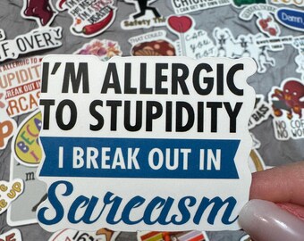 Sarcastic Quote Sticker Set – Funny Sassy Vinyl Decals, Laptop & Water Bottle