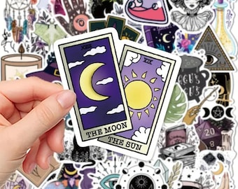 Witchy Stickers 10pc Pack: Mystical Tarot, Crystals, Potions