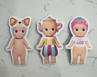 Sonny Angel Stickers - 10pc Kawaii Vinyl Decals, Laptop & Journal