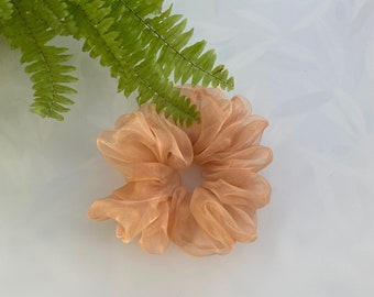 Medium haar scrunchies, organza haar scrunchies, haar scrunchies, handgemaakte haar scrunchies, kerstcadeau, kerstcadeau