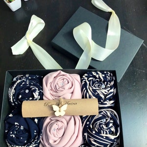 Hijab Flower Box, with designer scarves for Ramadan or Eid
