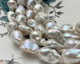 NC1-065 15-17mm Big WhiteGrayBronzeBlack Flame Ball Baroque pearl pendant,Baroque Pearl necklace AA